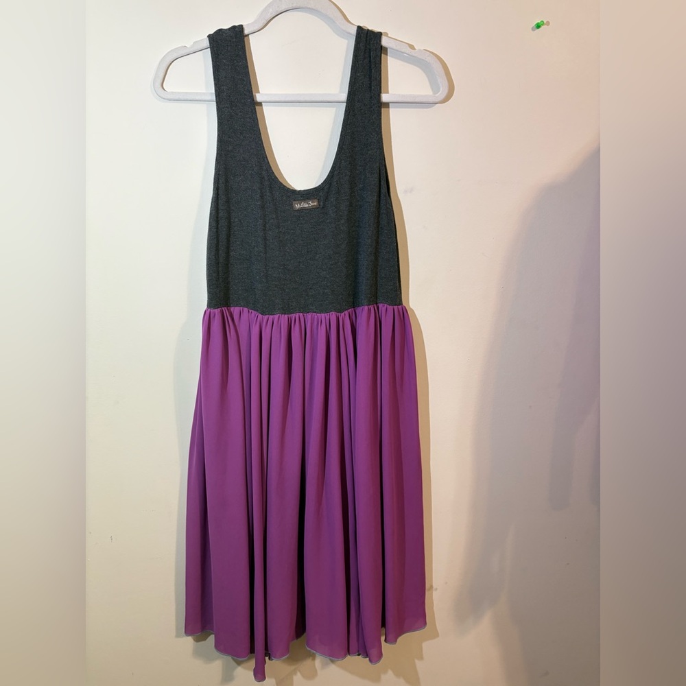 Matilda Jane‎ Women’s Medium Good Hart Park Day Tank Midi Dress Charcoal Purple